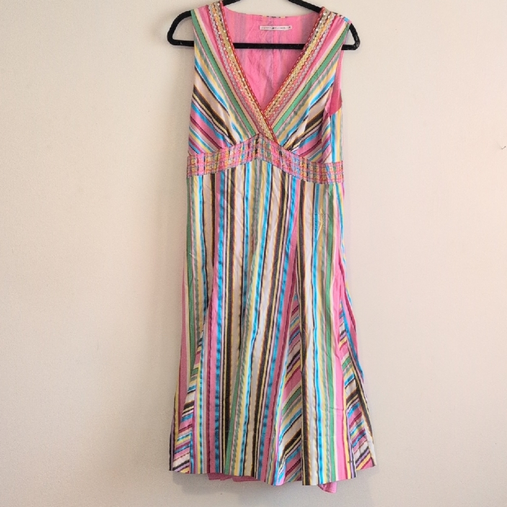 Tommy Hilfiger Multicolor Striped Midi Dress
